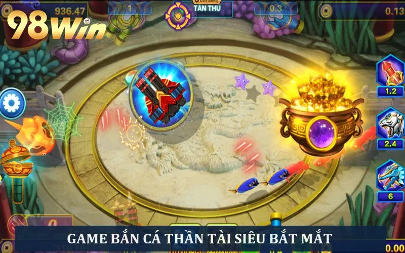 Game săn cá Thần Tài với giao diện đồ họa sống động