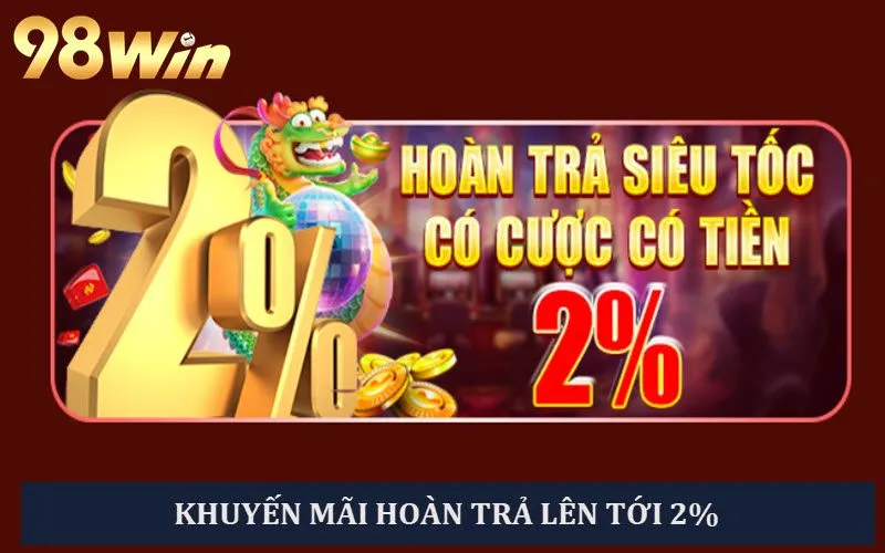 Khuyến mãi hoàn trả lên tới 2% siêu hấp dẫn