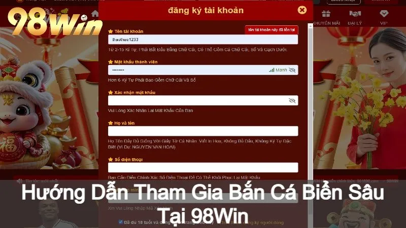 Hướng Dẫn Tham Gia Bắn Cá Biển Sâu Tại 98Win