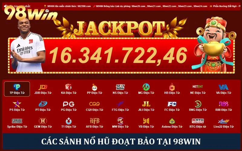 Các sảnh chơi đoạt bảo tại nhà cái 98win